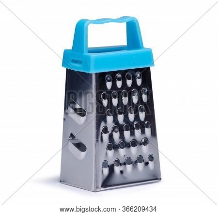 Blue Mini Grater On White Background Isolation