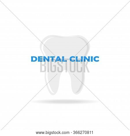 Dental Clinic Logo Vector Icon, Flat Style.