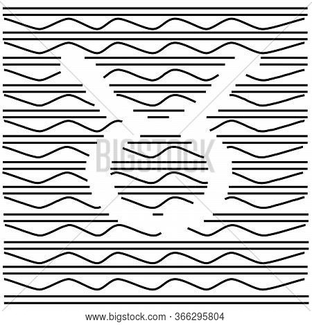 Vector Illustration Zodiac Sign Bull Negative Space, Coloring Page For Creativity