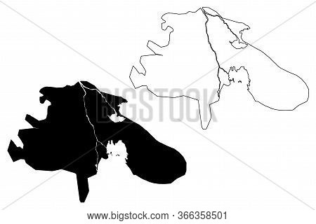 Rajkot City (republic Of India, Gujarat State) Map Vector Illustration, Scribble Sketch City Of Rajk