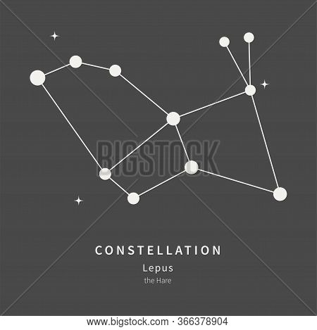 The Constellation Of Lepus. The Hare - Linear Icon. Vector Illustration Of The Concept Of Astronomy.