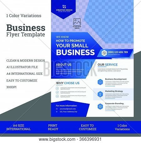 Business Flyer Corporate Flyer Template. Geometric Shape Flyer Circle Abstract Colorful Concepts