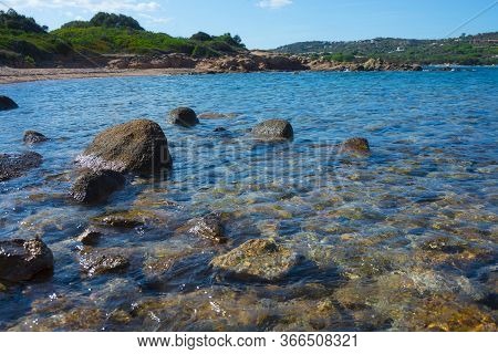Beautiful Sea Of The Una Piccola Spiaggia (one Small Beach) Olbia, Sardinia, Italy