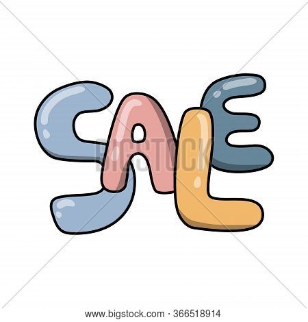 Lettering Sale In The Style Of Doodle.