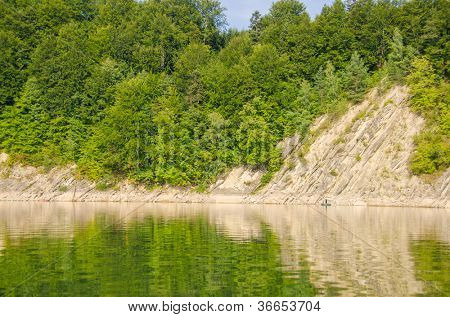 Solina jezero v Bieszczady, Polsko