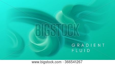 Blue Gradient Fluid. Flow Abstract Motion. Dynamic Wallpaper. Liquid Modern Gradient Fluid. Futurist