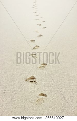Footprints In The Sand Go Far. Follow The Trail