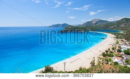 aerial view of Blue Lagoon in Oludeniz, Turkey