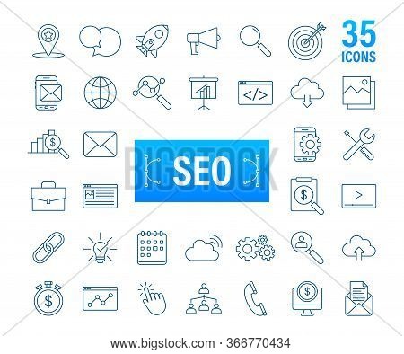 Social Media Marketing. Business Company People. Marketing Network. Vector Icon Design. Vector Stock