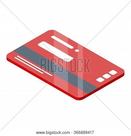 Subway Pass Card Icon. Isometric Of Subway Pass Card Vector Icon For Web Design Isolated On White Ba