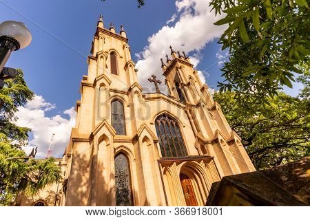 May 06, 2020 - Columbia, South Carolina, USA: Trinity Episcopal Cathedral, on Sumter St. in downtown, consecrated in 1857