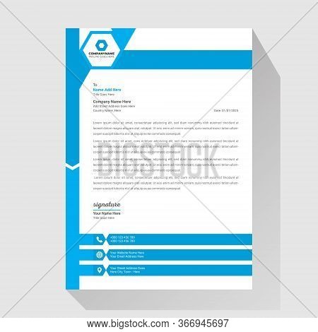 Business Simple Unique Letterhead Design Template Vector