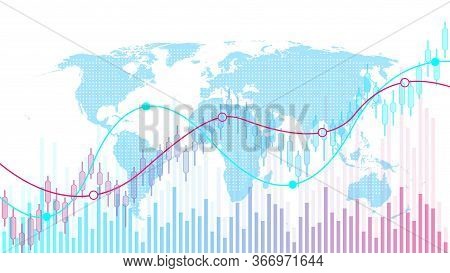 Stock Market Background Or Forex Trading Business Graph Chart For Financial Investment Concept. Busi