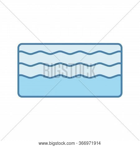 Memory Foam Mattress Color Icon. Elastic, Soft, Body Contouring Mattress Filler. Isolated Vector Ill