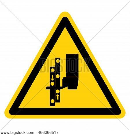 Moving Rungs Can Pinch And Crush Symbol Sign, Vector Illustration, Isolate On White Background Label