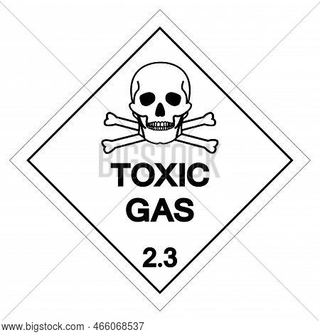 Toxic Gas 2.3 Label Symbol Sign ,vector Illustration, Isolate On White Background Label .eps10