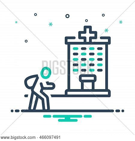 Mix Icon For Asylum Hospital Clinic Lanatic-asylum Building Health-center Institution Medical Sanato