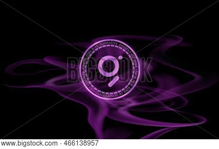 The Graph-grt Virtual Currency Images. 3d Illustrations.