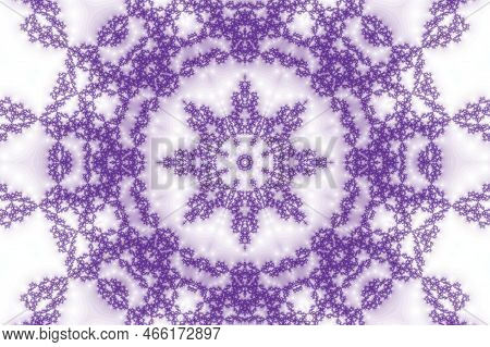 3D-illustration Of A Kaleidoskop Zoom Into The Infinite Mathematical Mandelbrot Set Fractal.
