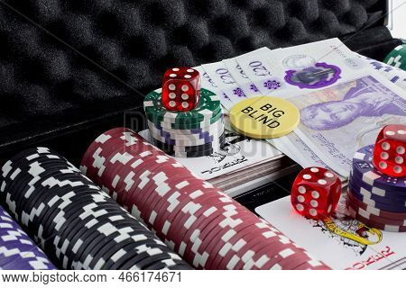 Stacks Of Poker Chips As A Background,colorful Casino Chips