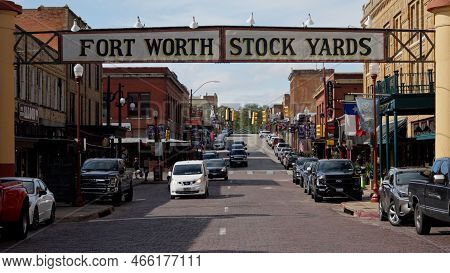Fort Worth Stockyards In The Historic District - Fort Worth, Texas - November 09, 2022