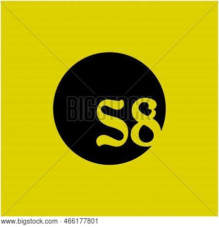 S8 Typography Monogram. S8 Text Lettering Icon .