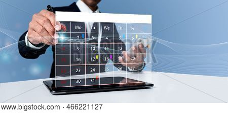 Appointment Reminder For The Calendar And The Organizer's Agenda Event Planners Use Timetables And A
