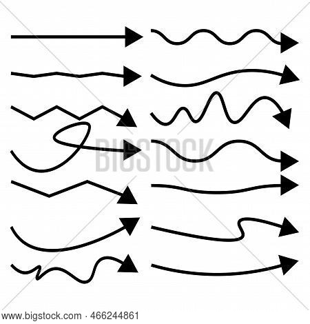 Arrows Lines Different. Vector Illustration. Stock Image.