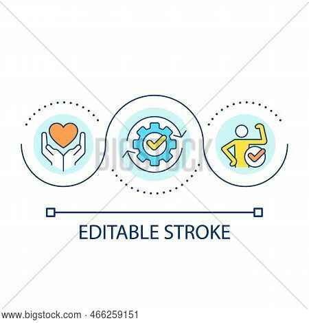 Removing Self Imposed Barriers Loop Concept Icon. Personal Growth. Life Changing Attitude Abstract I