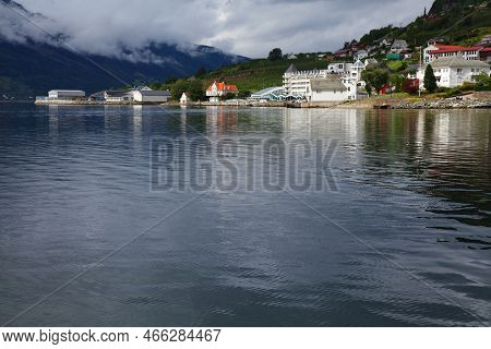 Ullensvang Town In Norway. Town By Hardanger Fiord (hardangerfjord).