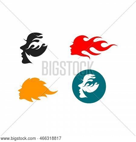 Unique Face Woman Icon Vector Illustration Design