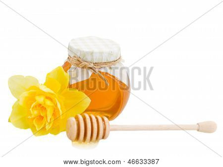 floral honey  pot