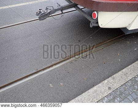Tram Line Railway On A Street