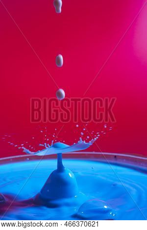Collision Of Moving Water Drops