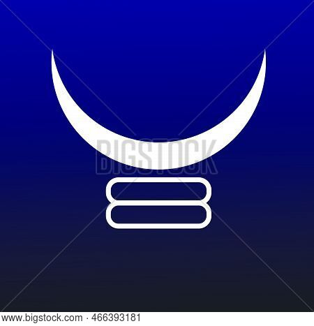 Shiva Tilak And Half Moon Vector Icon.