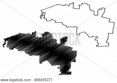 Hecelchakan Municipality (free And Sovereign State Of Campeche, Mexico, United Mexican States) Map V