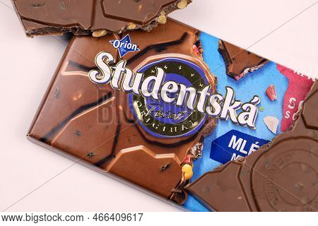 Kharkiv, Ukraine - November 3, 2021: Studentska Chocolate Bar Is A Popular Czech Chocolate Manufactu
