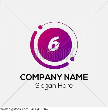 Abstract 6 Letter Modern Initial Logo Design Template