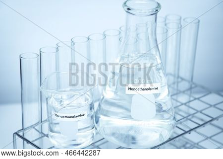 Monoethanolamine In Glass, Chemical In The Laboratory And Industry