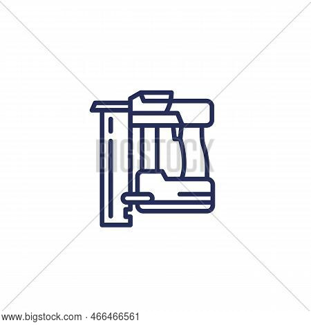 Nailer Line Icon, Electric Power Tool Vector