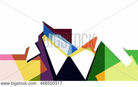 Illustration Design Of A Colorful Suit Cartoon Wpap Popart Artwork Illustration With Cool Color