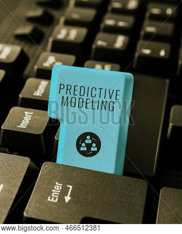 Conceptual Caption Predictive Modeling. Word Written On Maintenance Strategy Driven By Predictive An