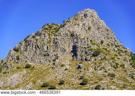 Peak Of The Rocky Mountains Of The Sierra De Grazalema In Cadiz, Andalucia.