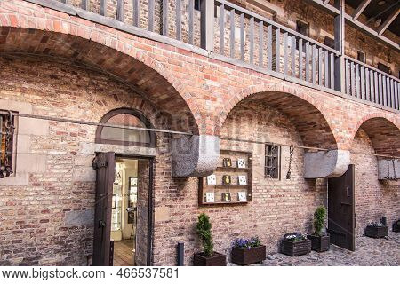 Gdansk, Poland, May 15, 2022: Fragment Of The Facade Of The Torture Chamber Building And The Prison 