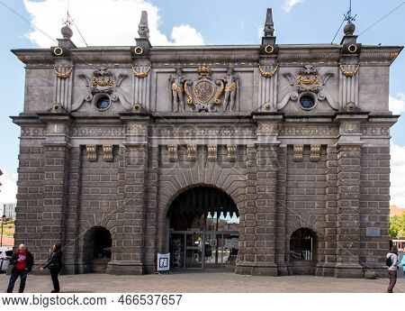 Gdansk, Poland, May 15, 2022: Upland Gate A Large City Gate From The 16th Century In Gdansk, Poland