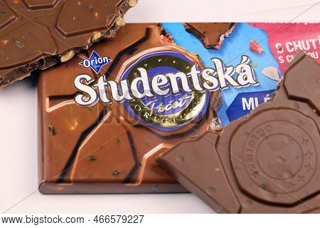 Kharkiv, Ukraine - November 3, 2021: Studentska Chocolate Bar Is A Popular Czech Chocolate Manufactu