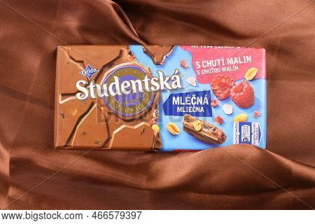 Kharkiv, Ukraine - November 3, 2021: Studentska Chocolate Bar Is A Popular Czech Chocolate Manufactu