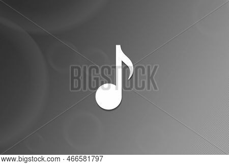 Music Icon On Black And White Background Abstract Illustration