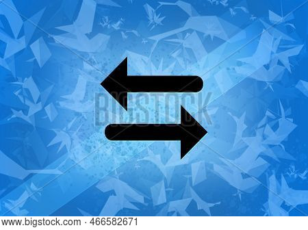 Transfer Arrow Aesthetic Abstract Icon On Blue Background Illustration