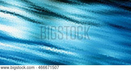 Blue Water Polygonal Mosaic Background, Creative Business Design